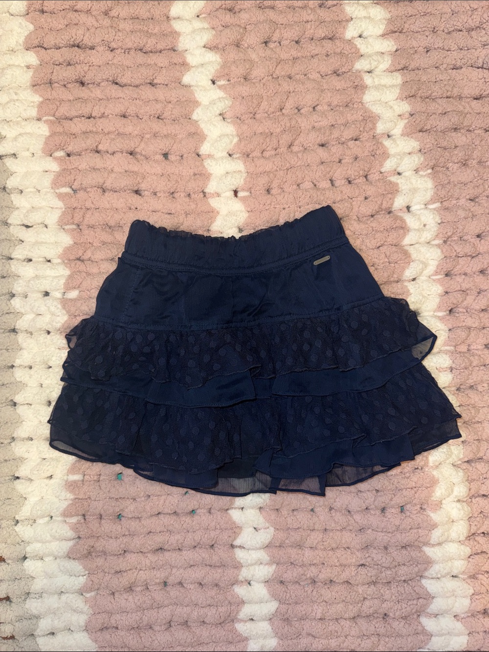 Abercrombie & Fitch Navy Blue Tiered Ruffle Skirt